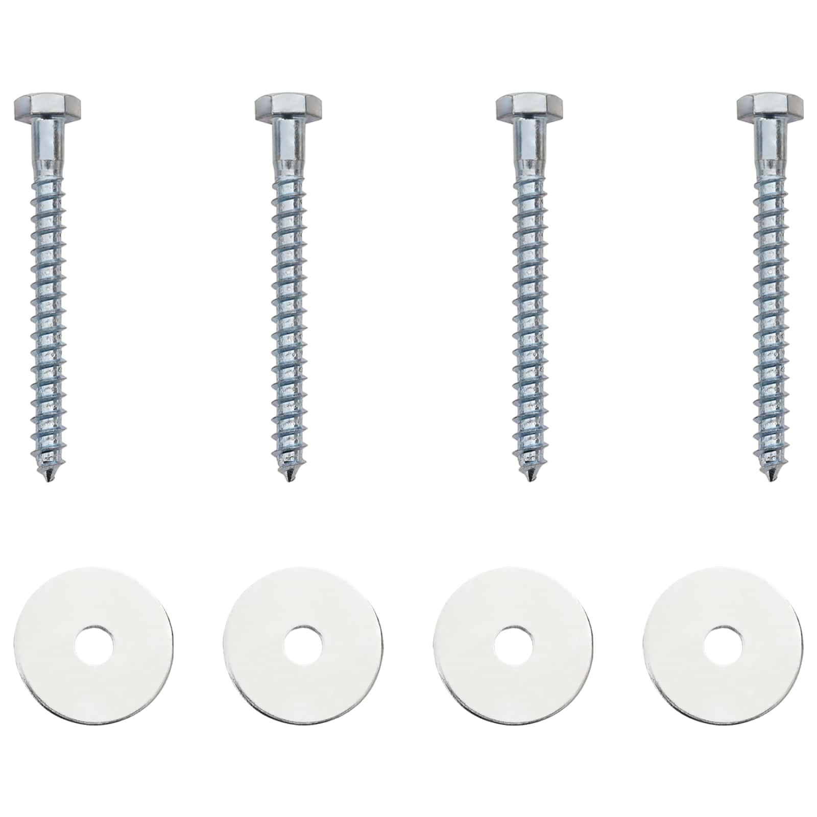 Zemaljska sidra 4 pcs Srebrna Ø10 x 40 cm Galvanizirani metal