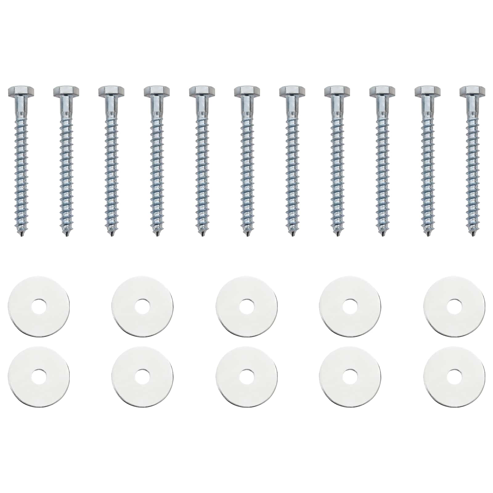 Zemaljska sidra 10 pcs Srebrna Ø10 x 40 cm Galvanizirani metal