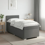 Boxspring krevet s madracem Tamnosiva 80 x 200 cm Tkanina