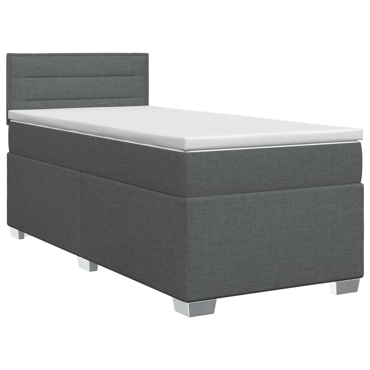 Boxspring krevet s madracem Tamnosiva 80 x 200 cm Tkanina