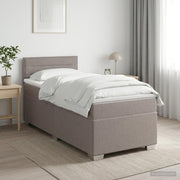 Boxspring krevet s madracem Sivosmeđa 90 x 190 cm Tkanina