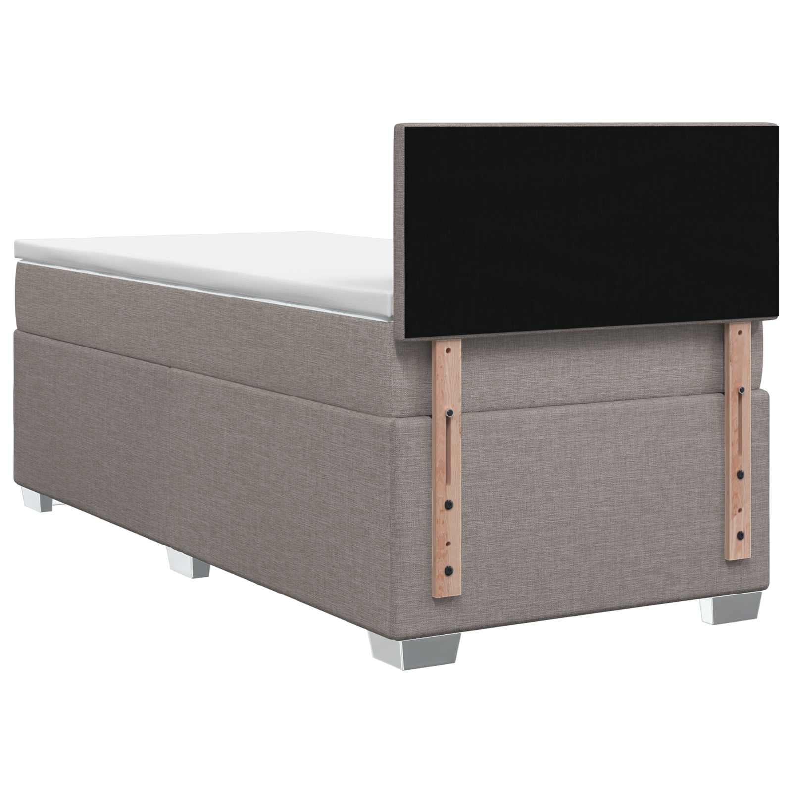 Boxspring krevet s madracem Sivosmeđa 80 x 200 cm Tkanina