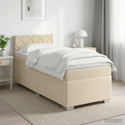 Boxspring krevet s madracem Krem 100 x 200 cm Tkanina