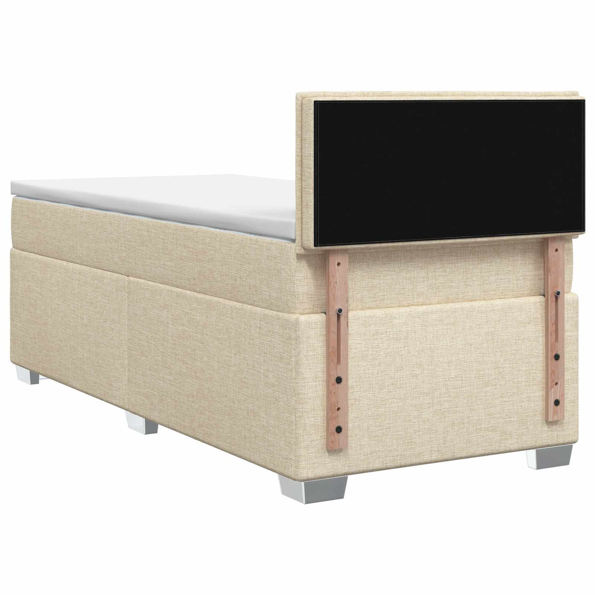 Boxspring krevet s madracem Krem 80 x 200 cm Tkanina