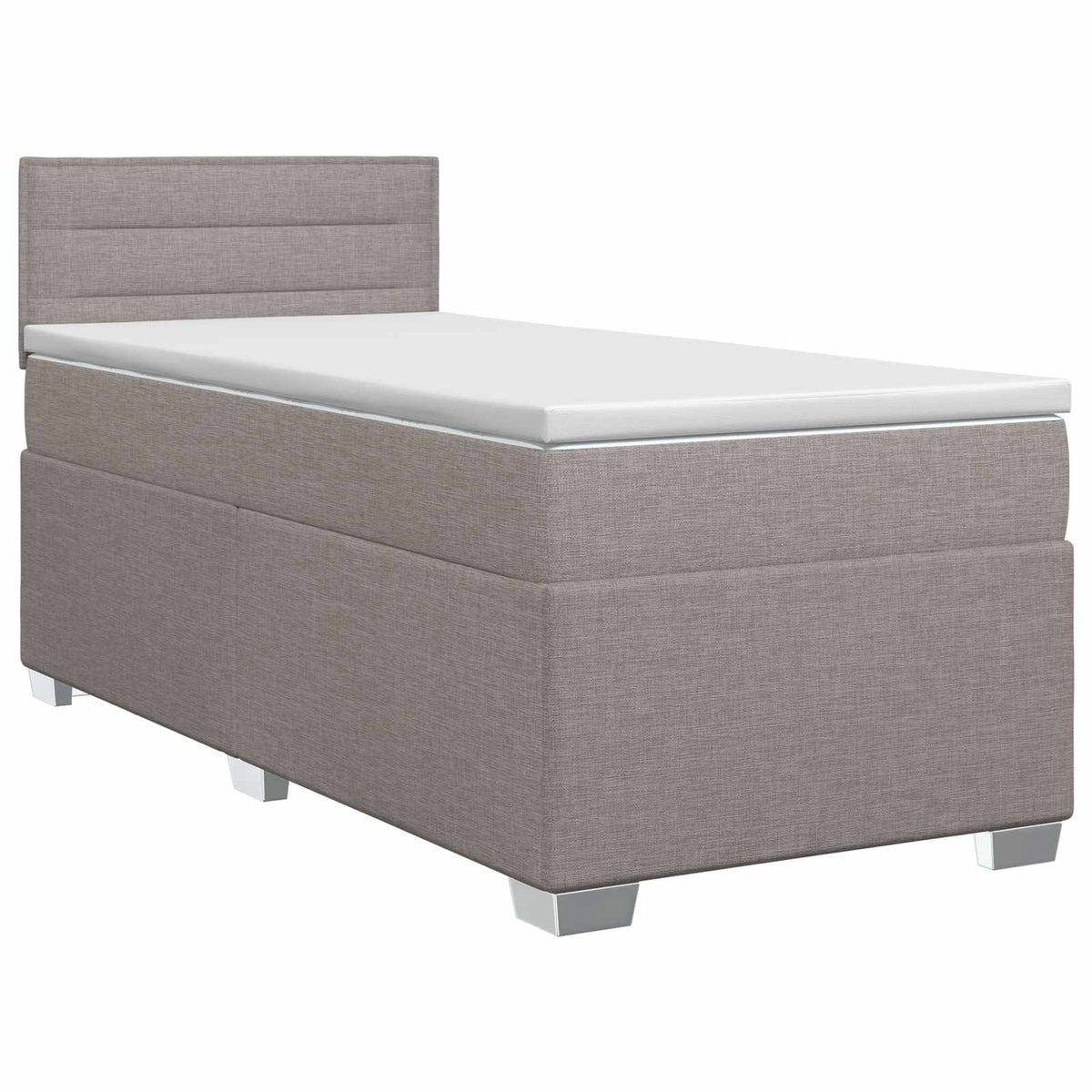Boxspring krevet s madracem Sivosmeđa 90 x 190 cm Tkanina