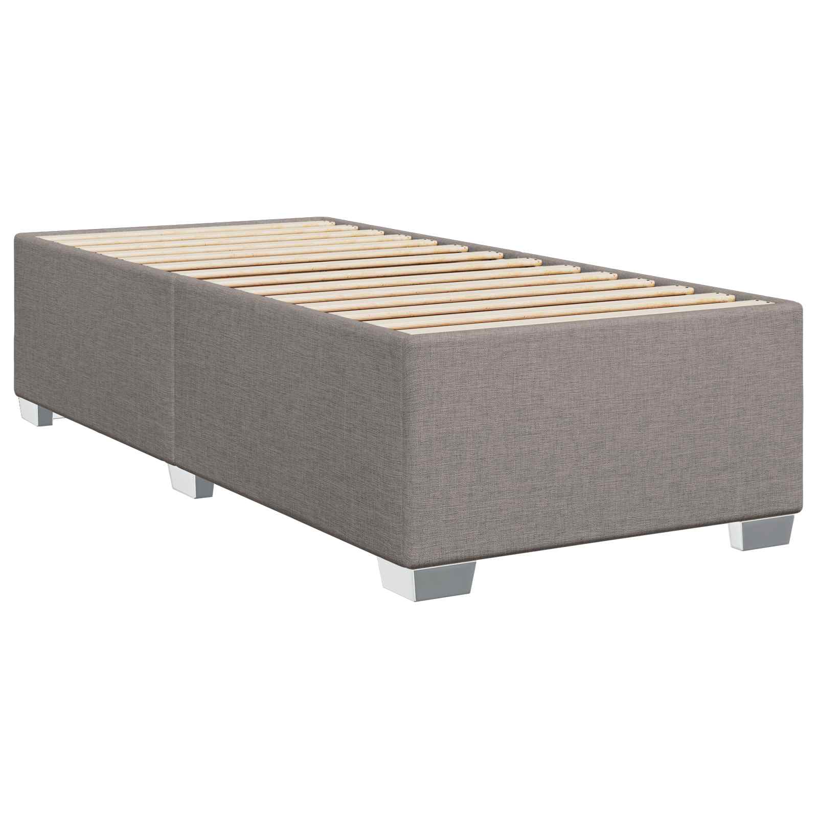 Boxspring krevet s madracem Sivosmeđa 100 x 200 cm Tkanina