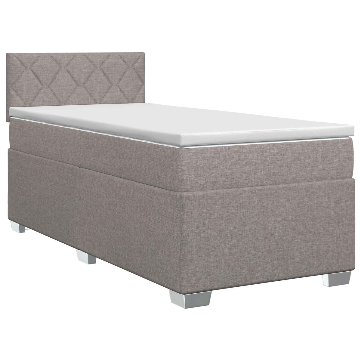 Boxspring krevet s madracem Sivosmeđa 100 x 200 cm Tkanina