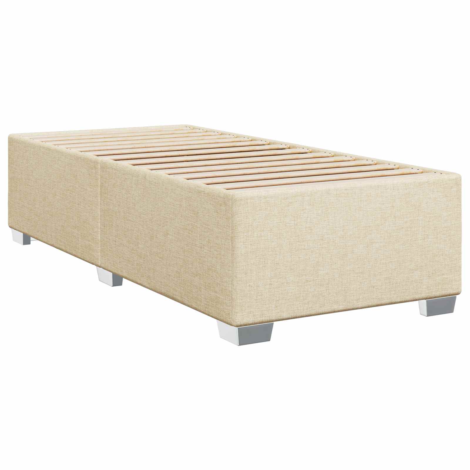 Boxspring krevet s madracem Krem 100 x 200 cm Tkanina