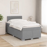 Boxspring krevet s madracem Svjetlosiva 120 x 200 cm Tkanina