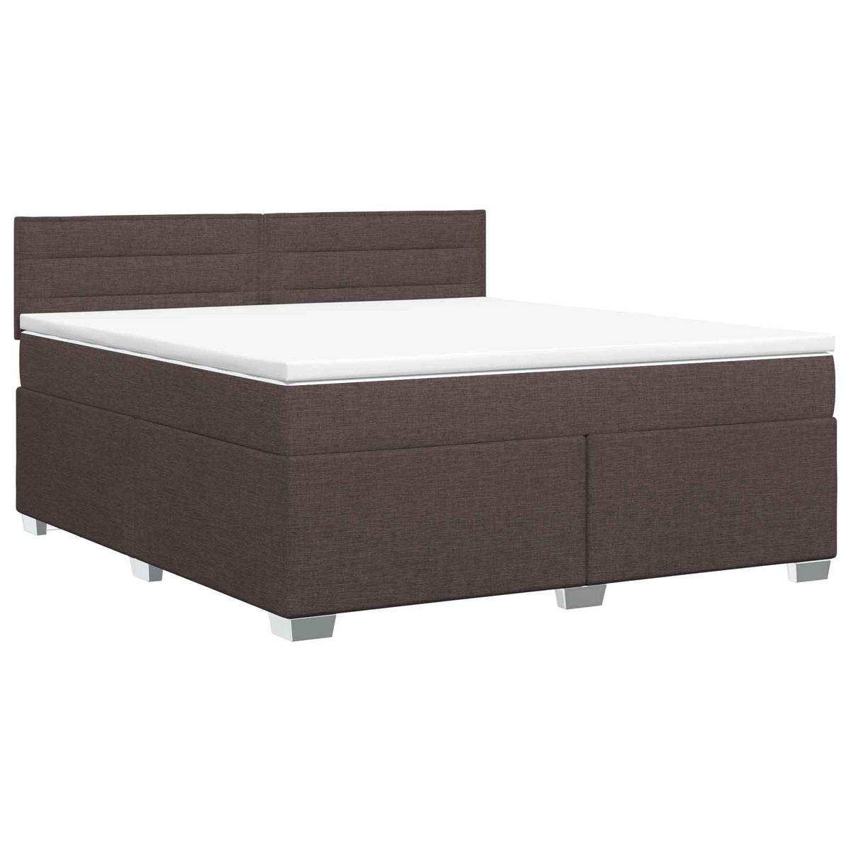 Boxspring krevet s madracem Tamno smeđa 140 x 190 cm Tkanina
