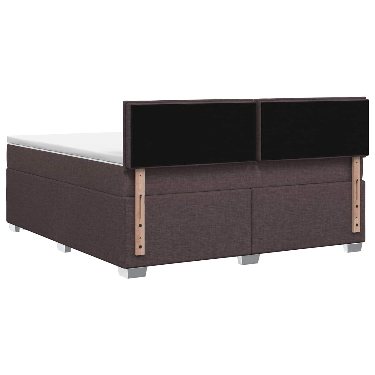 Boxspring krevet s madracem Tamno smeđa 140 x 190 cm Tkanina