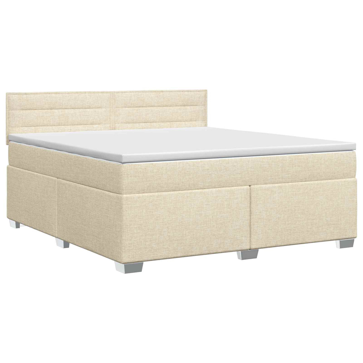 Boxspring krevet s madracem Krem 180 x 200 cm Tkanina