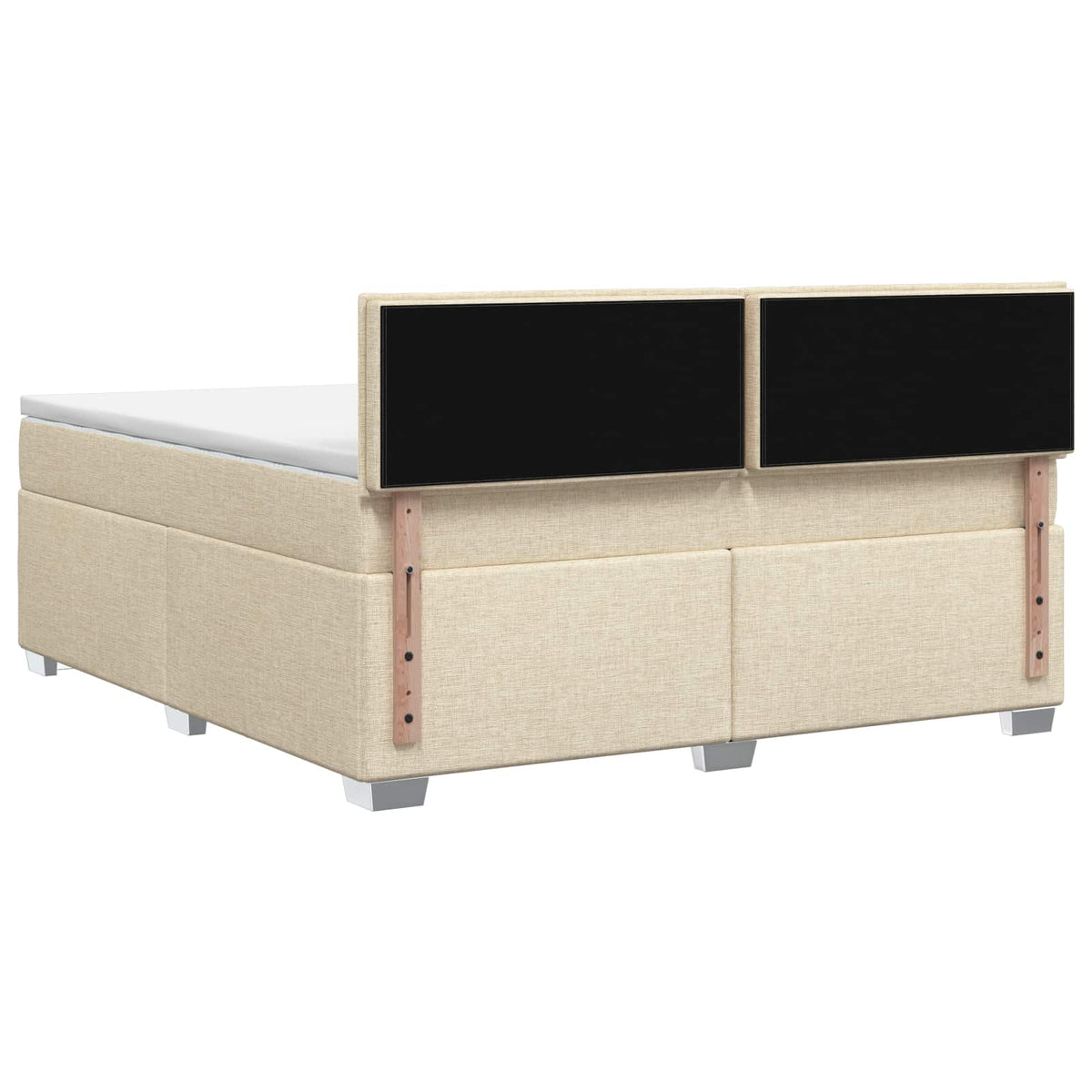 Boxspring krevet s madracem Krem 180 x 200 cm Tkanina
