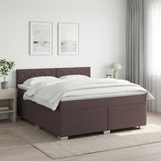 Boxspring krevet s madracem Tamno smeđa 180 x 200 cm Tkanina