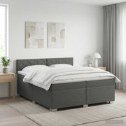 Boxspring krevet s madracem Tamnosiva 200 x 200 cm Tkanina