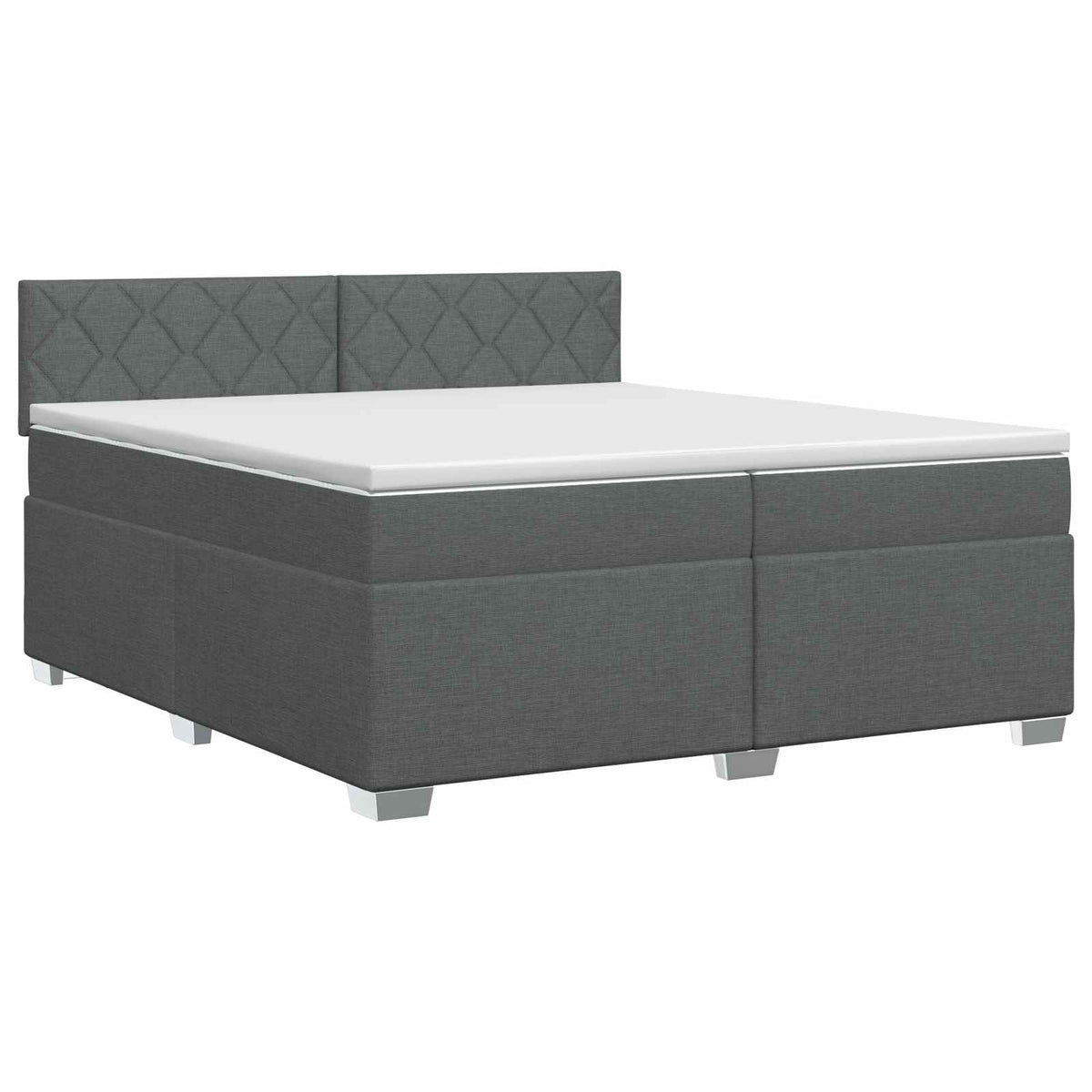 Boxspring krevet s madracem Tamnosiva 200 x 200 cm Tkanina