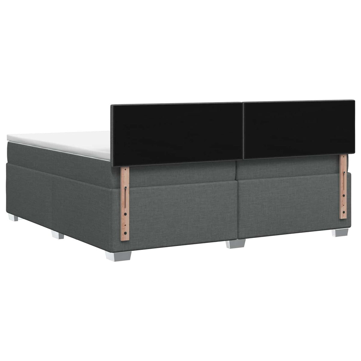 Boxspring krevet s madracem Tamnosiva 200 x 200 cm Tkanina