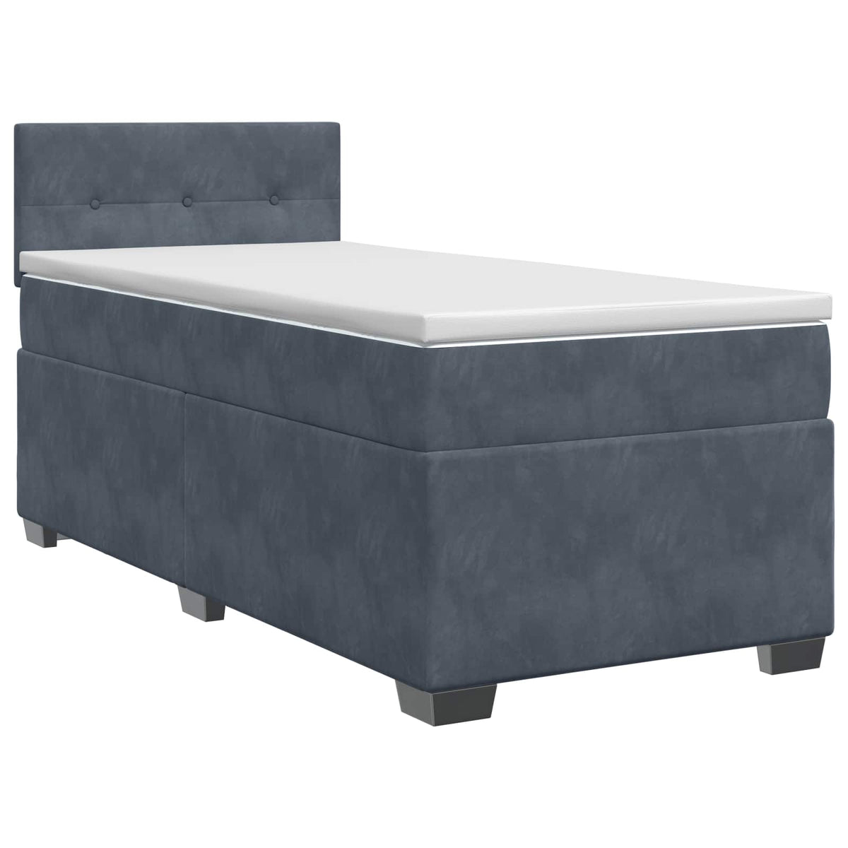 Boxspring krevet s madracem Tamnosiva 90 x 190 cm Baršun