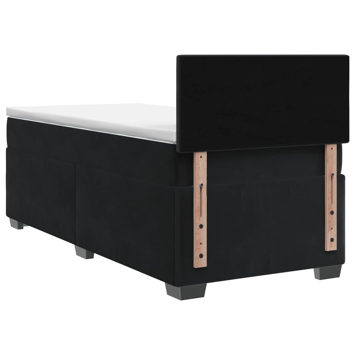 Boxspring krevet s madracem Crna 90 x 190 cm Baršun