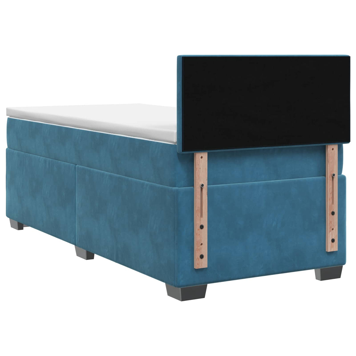 Boxspring krevet s madracem Tamno plava 90 x 190 cm Baršun