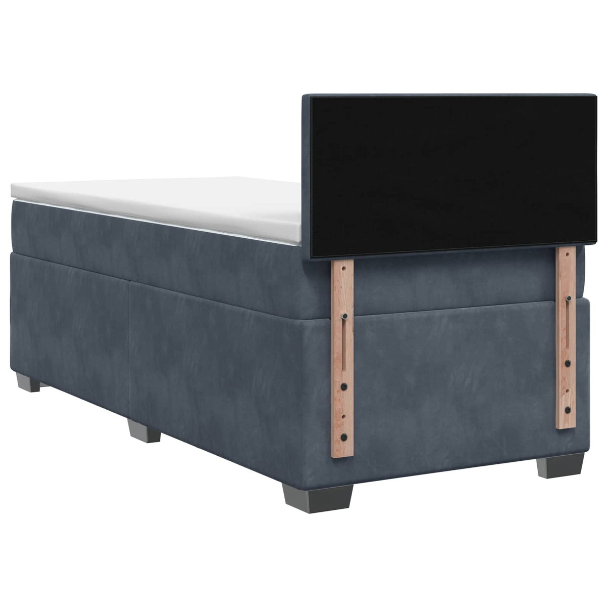Boxspring krevet s madracem Tamnosiva 100 x 200 cm Baršun