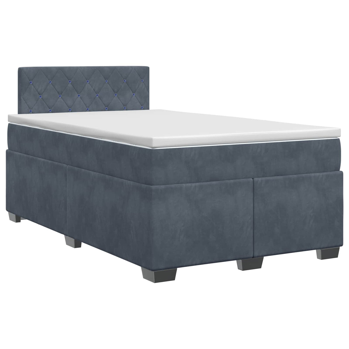 Boxspring krevet s madracem Tamnosiva 120 x 190 cm Baršun