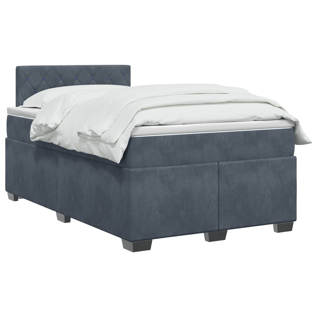 Boxspring krevet s madracem Tamnosiva 120 x 190 cm Baršun