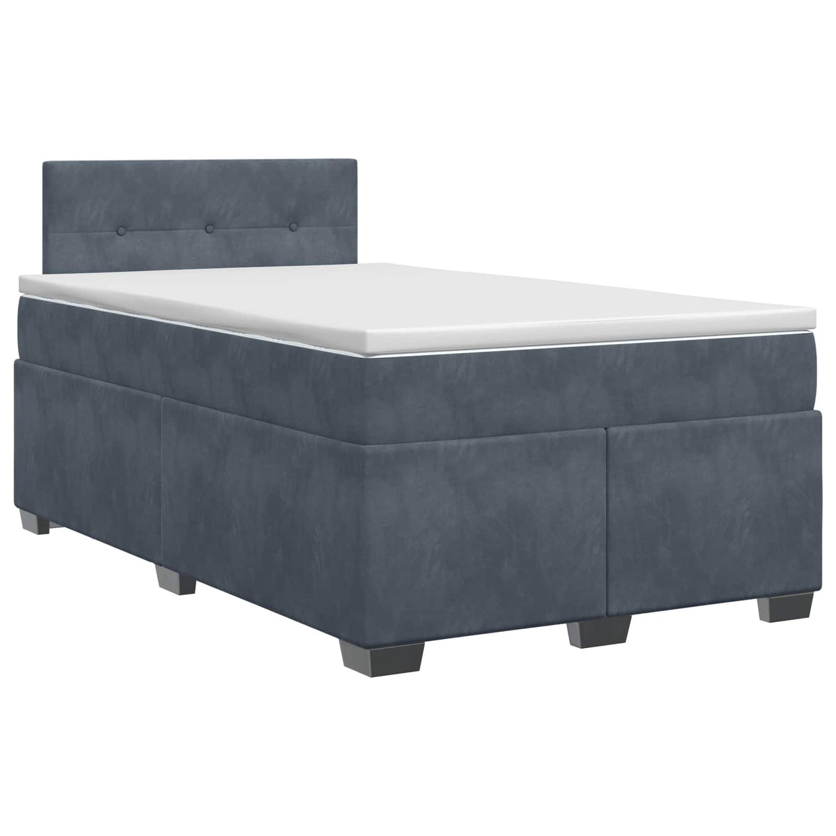Boxspring krevet s madracem Tamnosiva 120 x 190 cm Baršun