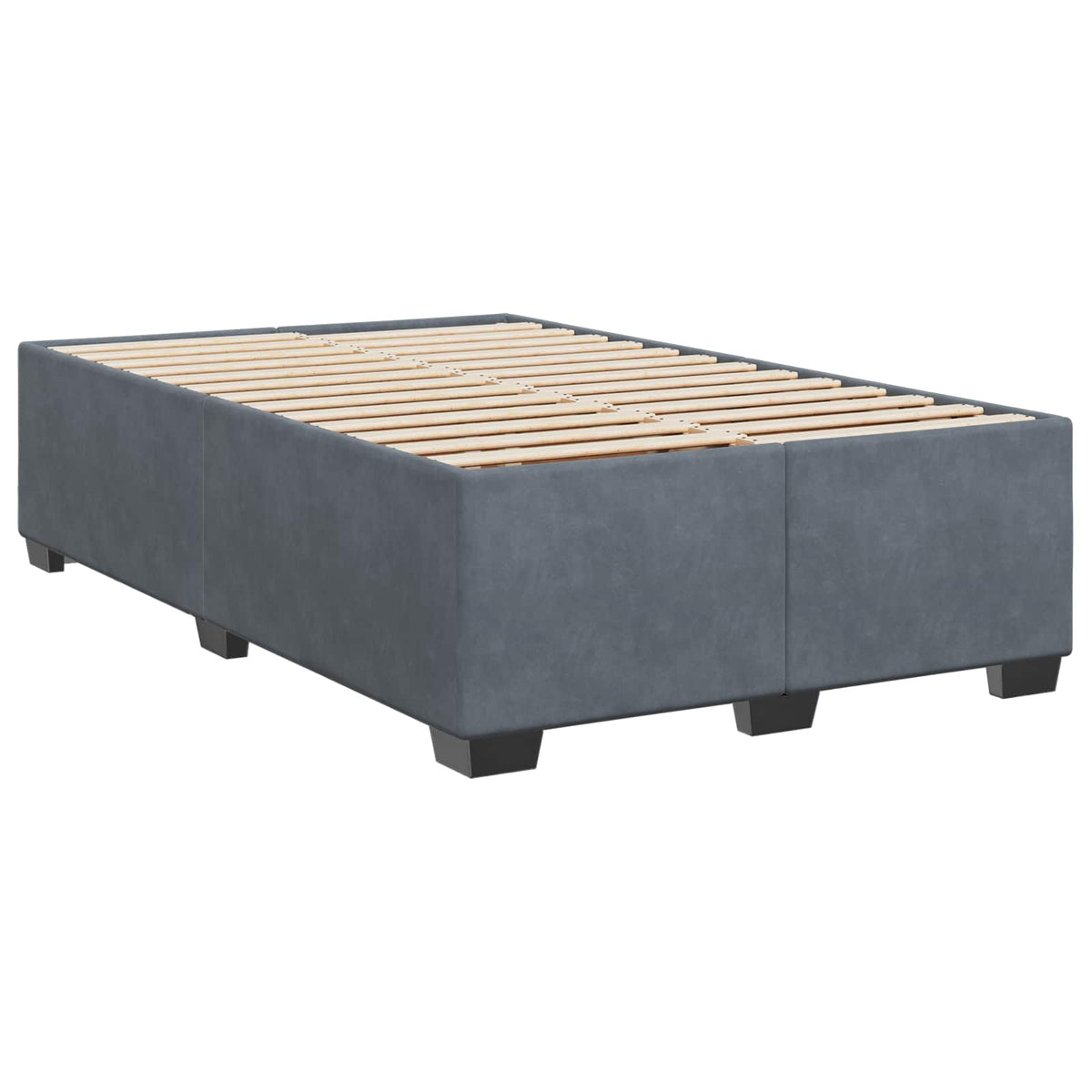 Boxspring krevet s madracem Tamnosiva 120 x 190 cm Baršun