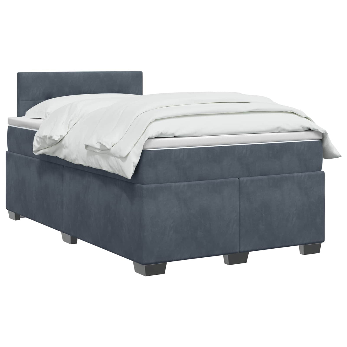 Boxspring krevet s madracem Tamnosiva 120 x 190 cm Baršun