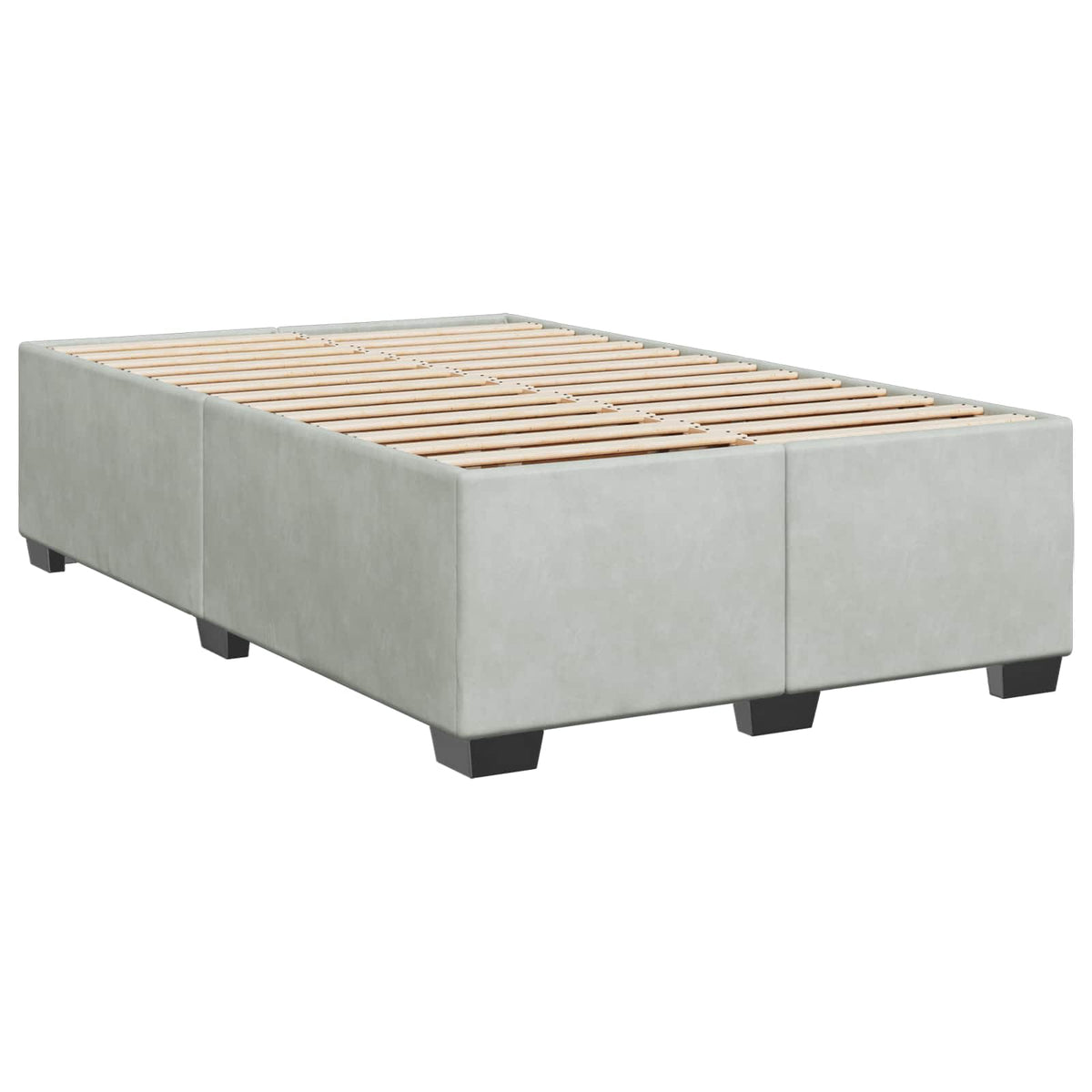 Boxspring krevet s madracem Svjetlosiva 120 x 200 cm Baršun
