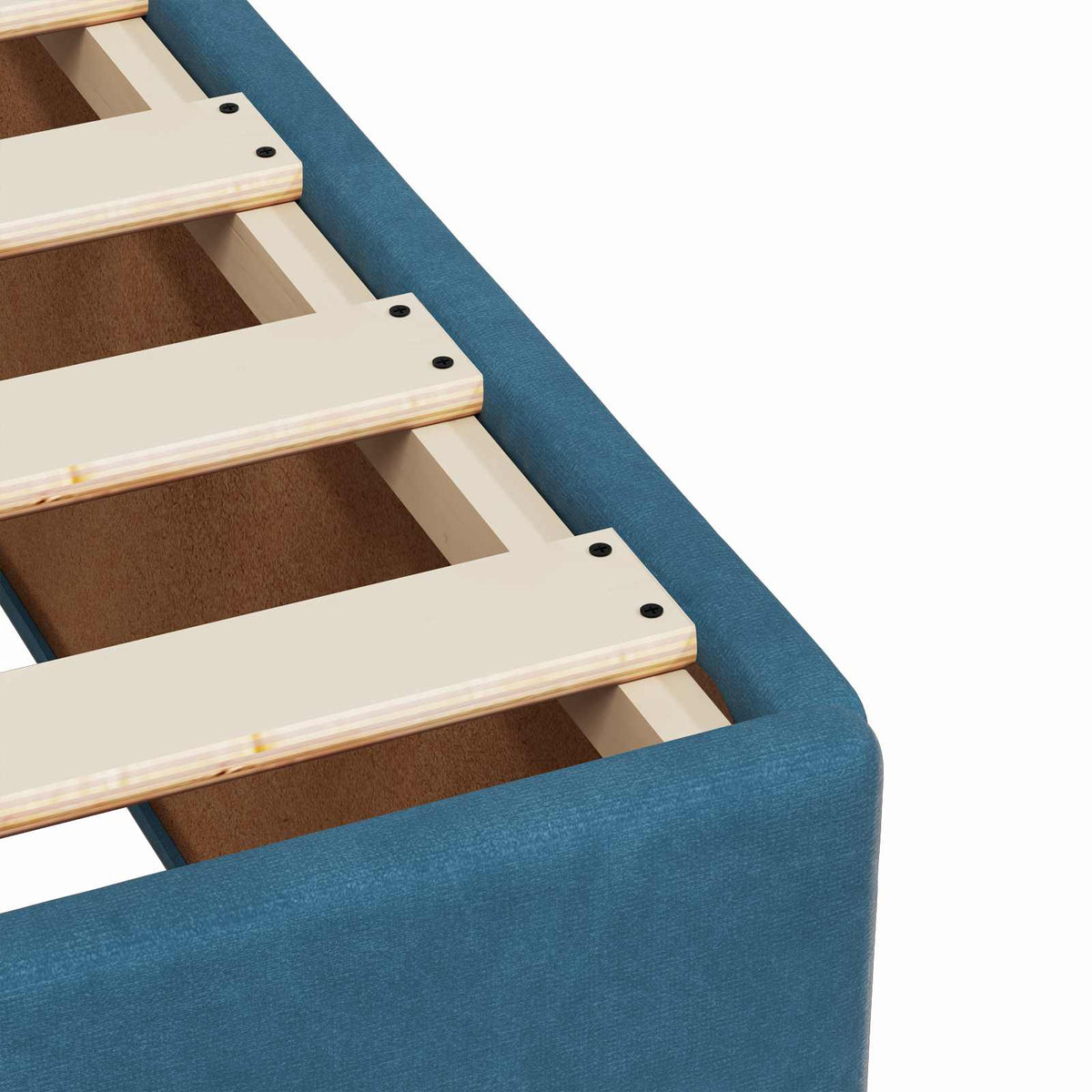 Boxspring krevet s madracem Tamno plava 120 x 200 cm Baršun