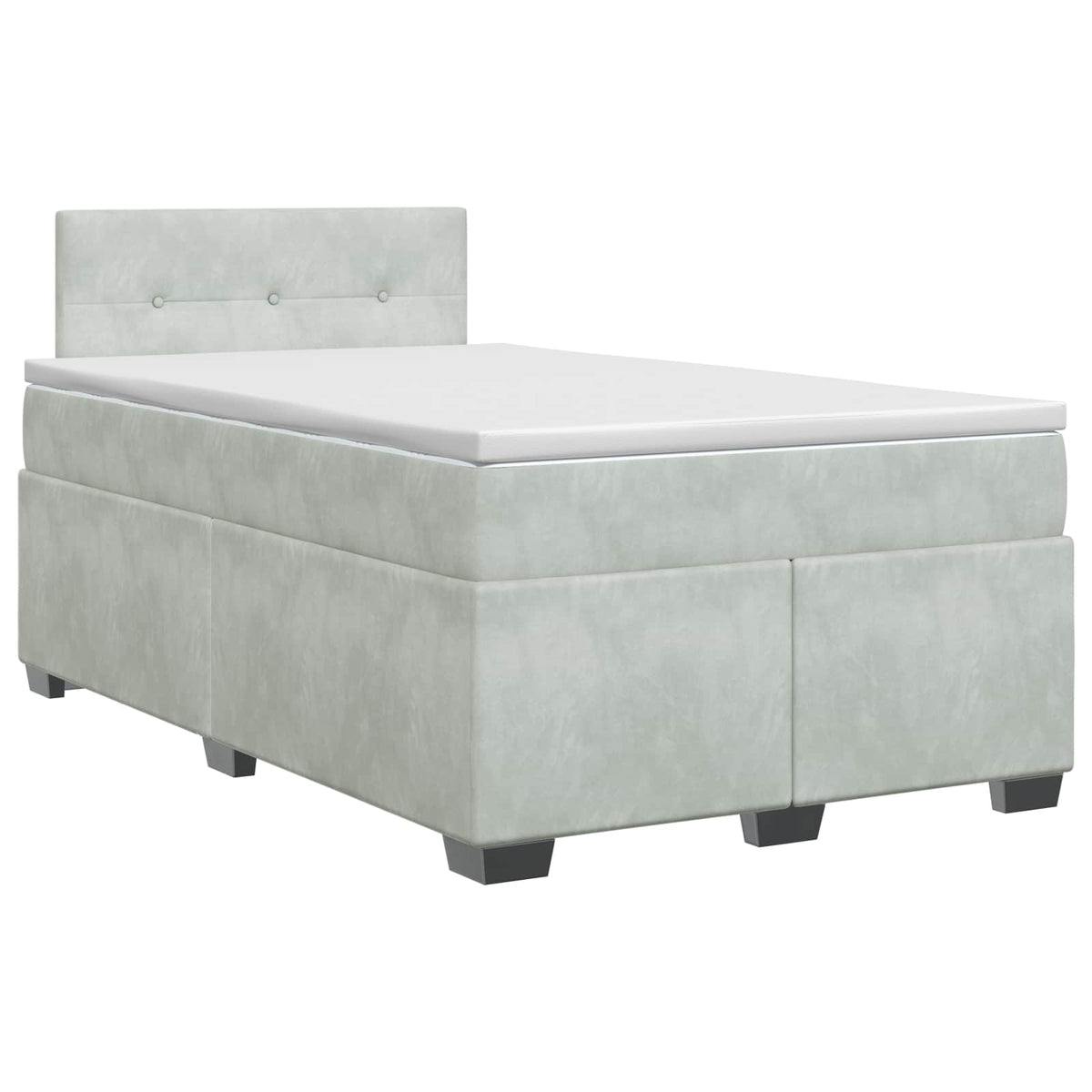 Boxspring krevet s madracem Svjetlosiva 120 x 200 cm Baršun