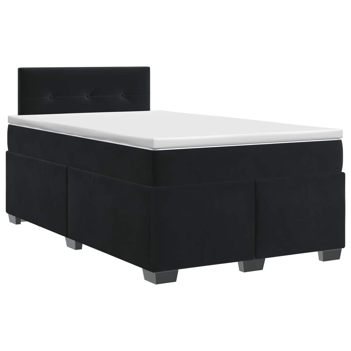 Boxspring krevet s madracem Crna 120 x 200 cm Baršun