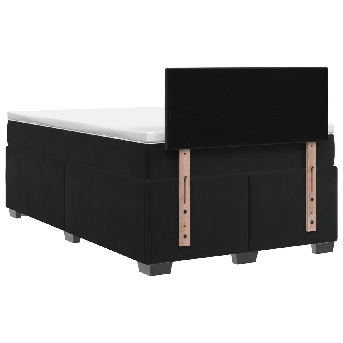 Boxspring krevet s madracem Crna 120 x 200 cm Baršun