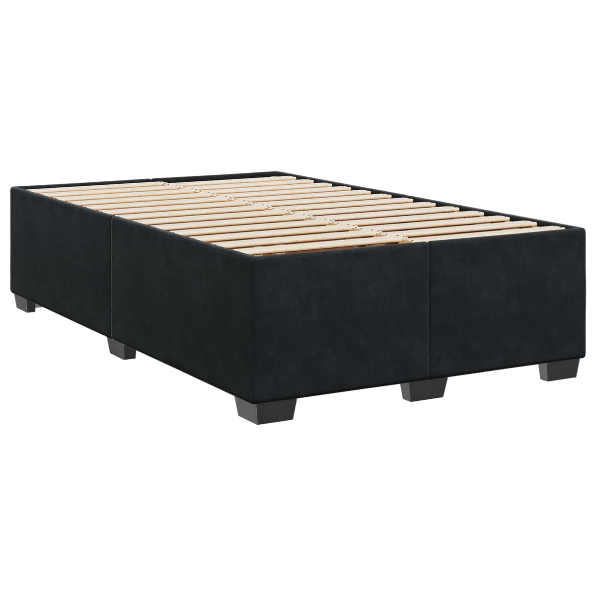 Boxspring krevet s madracem Crna 120 x 200 cm Baršun