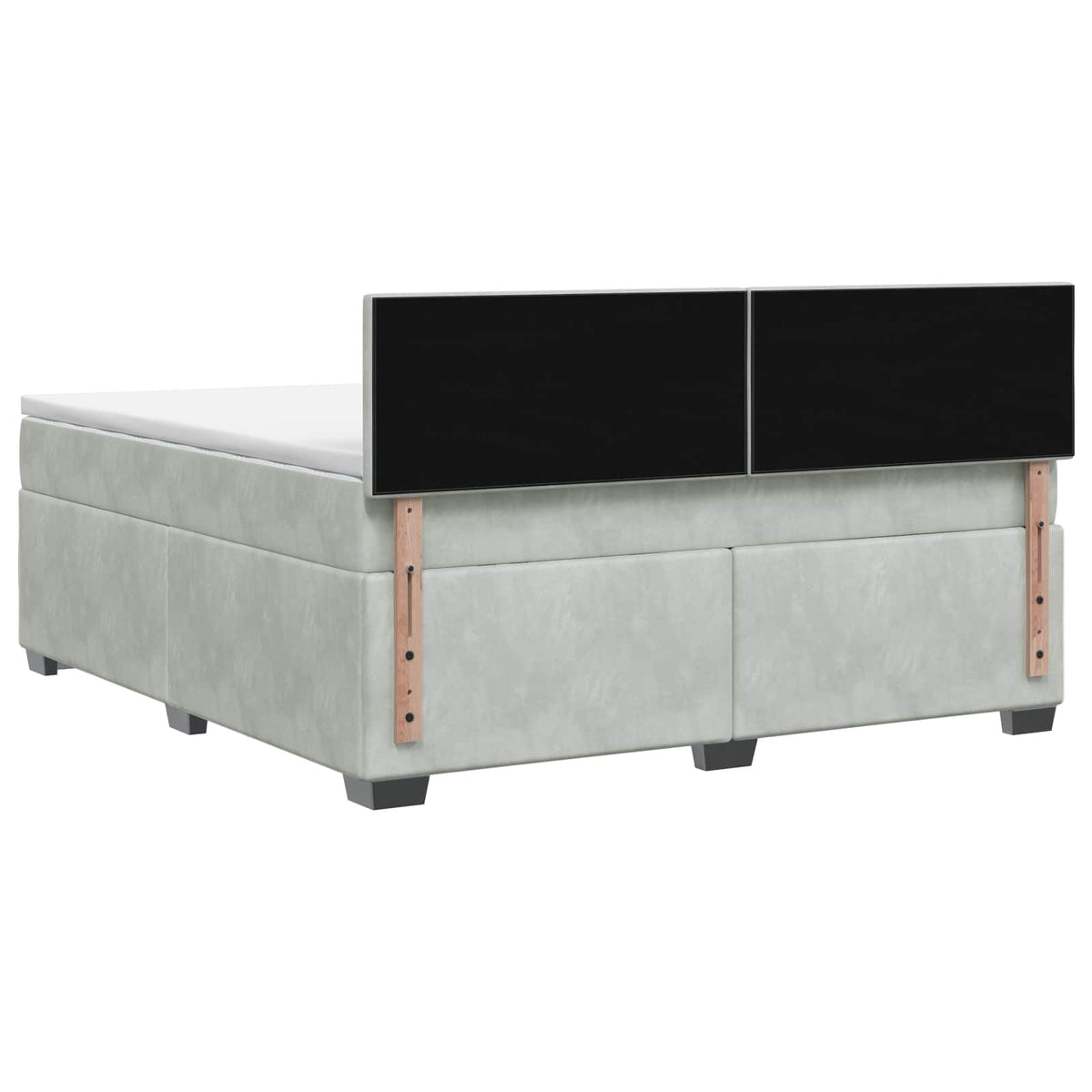 Boxspring krevet s madracem Svjetlosiva 140 x 190 cm Baršun