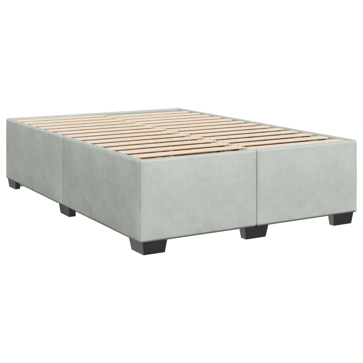 Boxspring krevet s madracem Svjetlosiva 140 x 190 cm Baršun