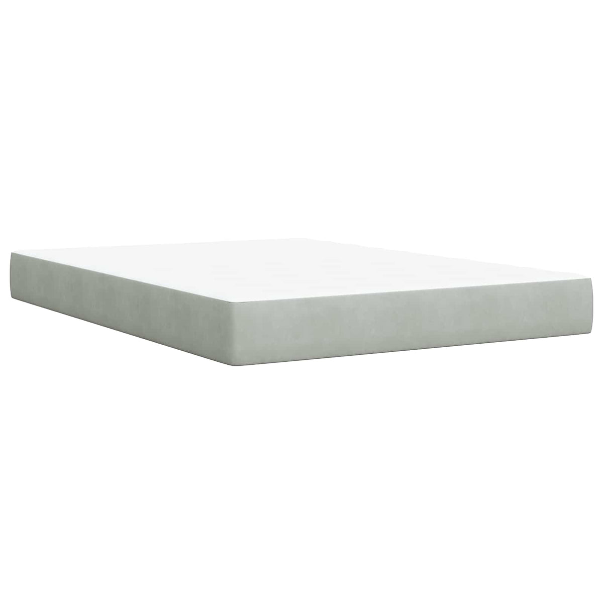 Boxspring krevet s madracem Svjetlosiva 140 x 190 cm Baršun