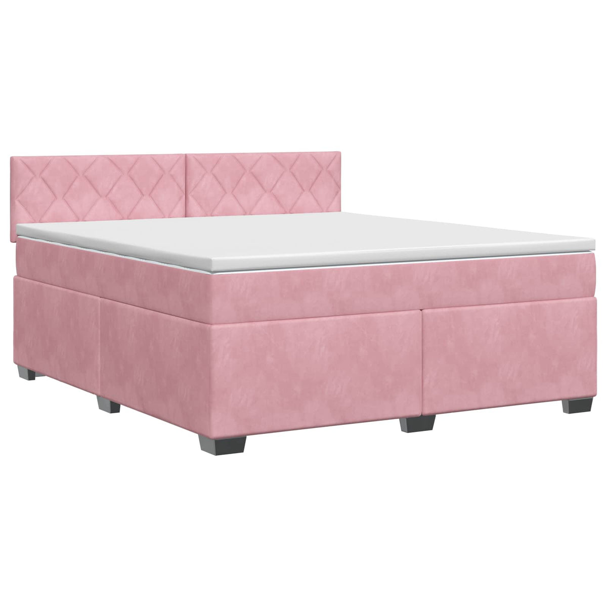 Boxspring krevet s madracem Ružičasta 140 x 190 cm Baršun