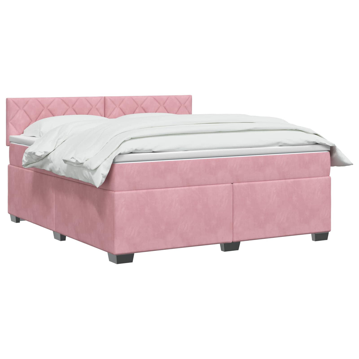 Boxspring krevet s madracem Ružičasta 140 x 190 cm Baršun