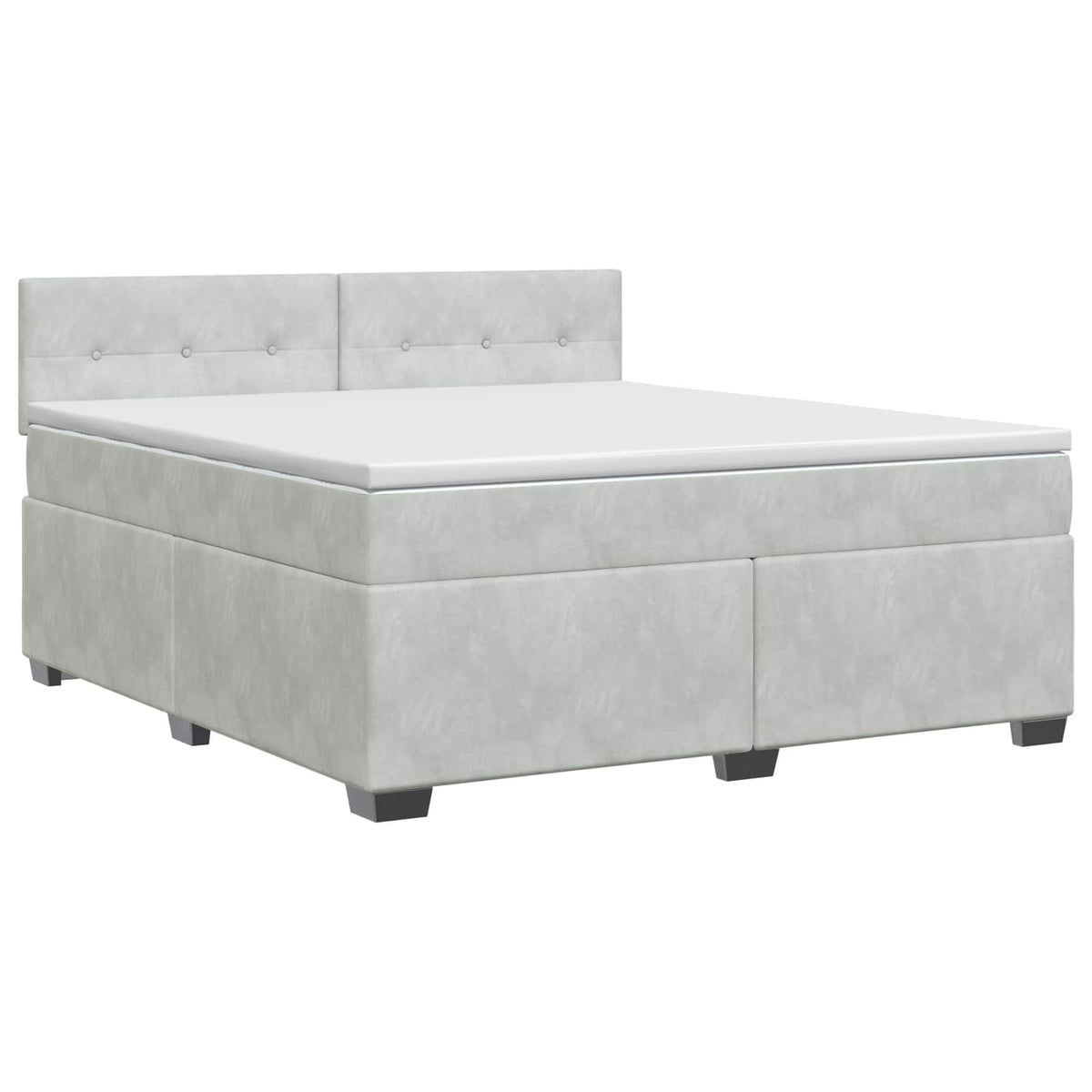 Boxspring krevet s madracem Svjetlosiva 140 x 200 cm Baršun