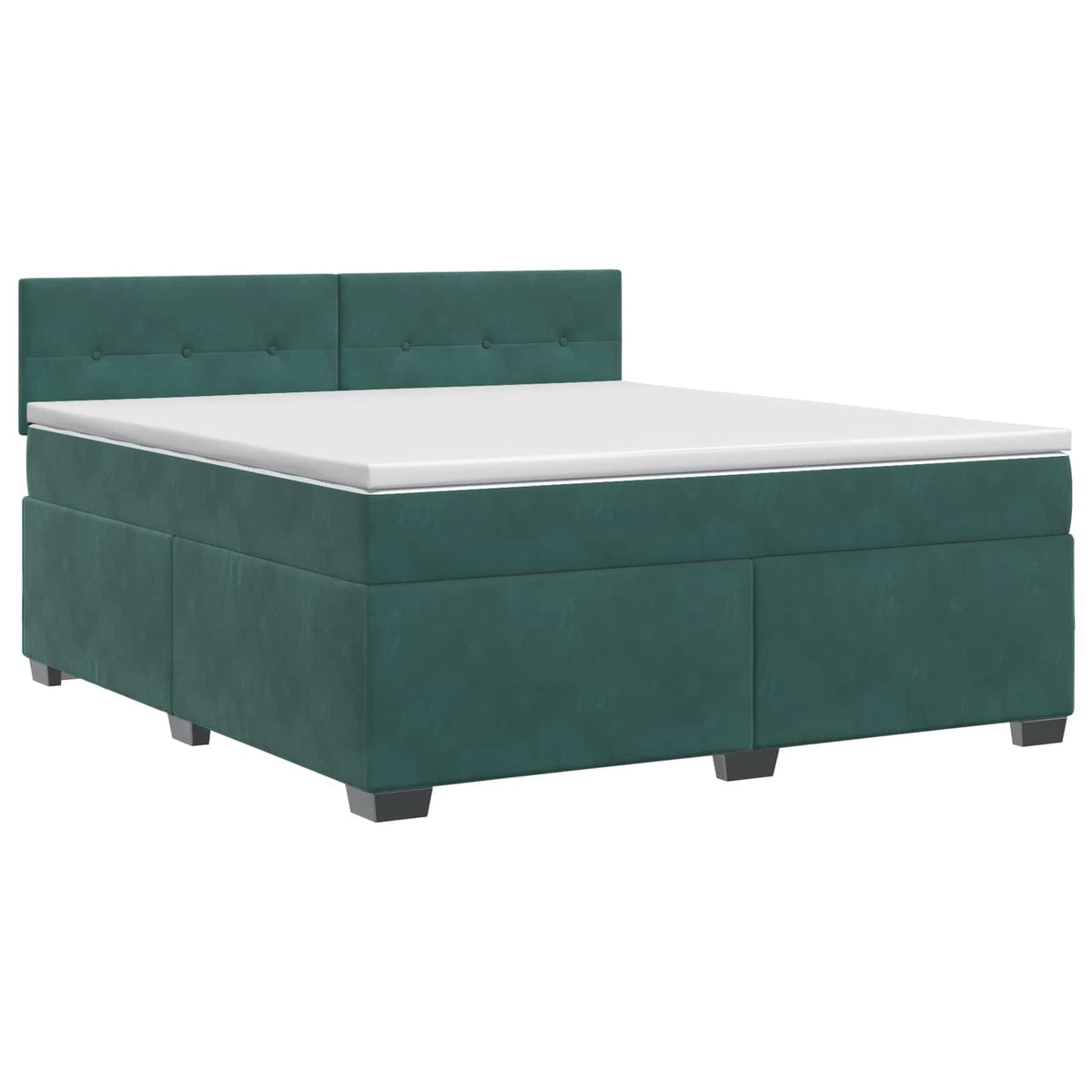 Boxspring krevet s madracem Tamnozelena 140 x 200 cm Baršun