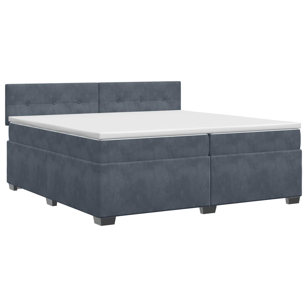 Boxspring krevet s madracem Tamnosiva 200 x 200 cm Baršun