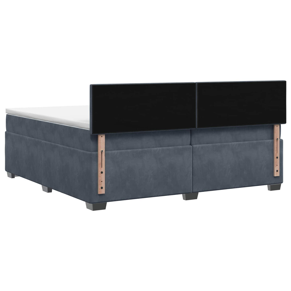 Boxspring krevet s madracem Tamnosiva 200 x 200 cm Baršun