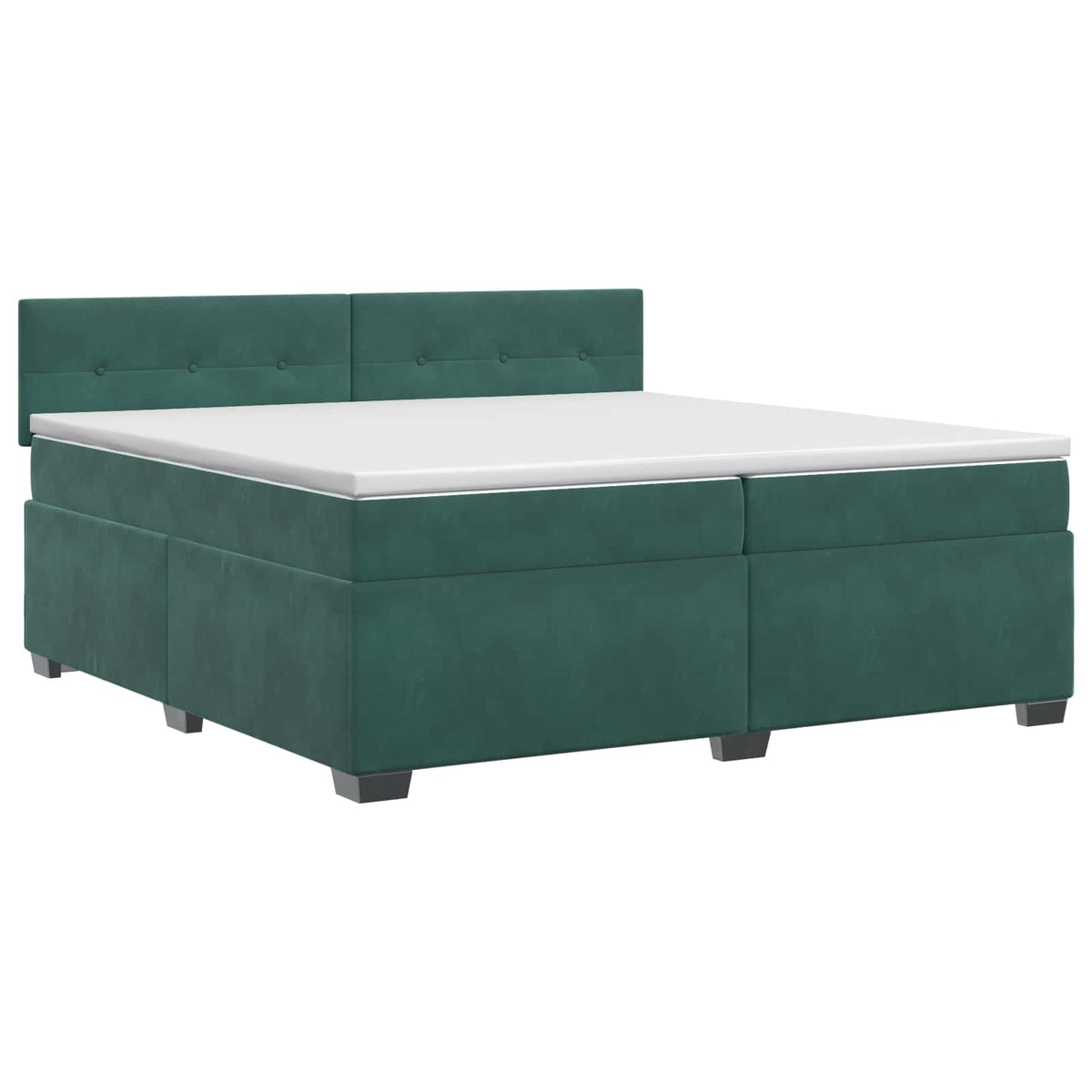 Boxspring krevet s madracem Tamnozelena 200 x 200 cm Baršun