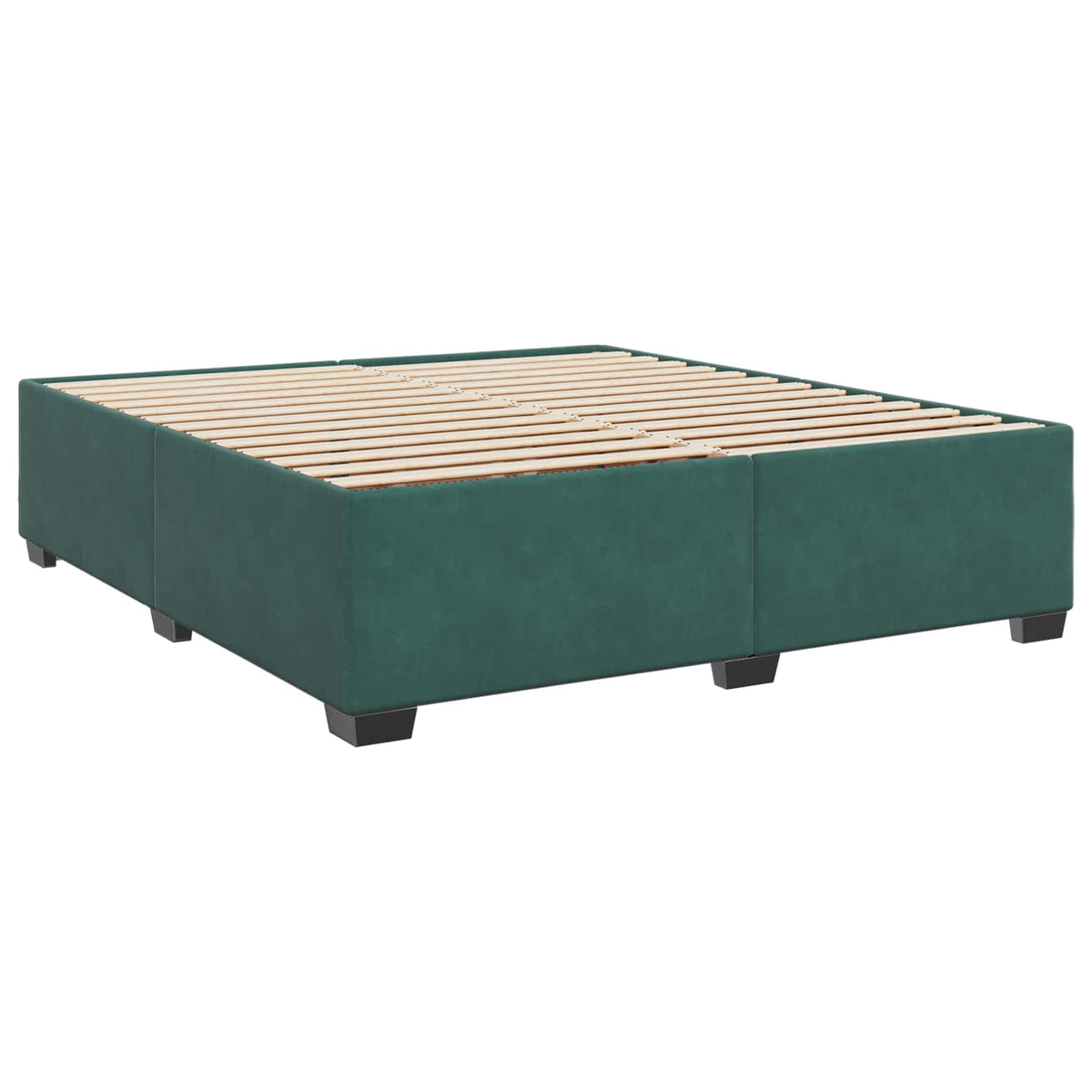 Boxspring krevet s madracem Tamnozelena 200 x 200 cm Baršun
