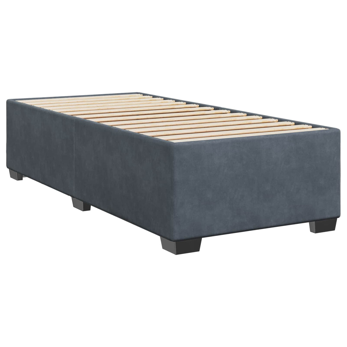Boxspring krevet s madracem Tamnosiva 90 x 190 cm Baršun