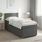 Boxspring krevet s madracem Tamnosiva 90 x 190 cm Tkanina