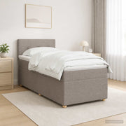 Boxspring krevet s madracem Sivosmeđa 80 x 200 cm Tkanina Smeđesiva 192 x 81 x 88 cm